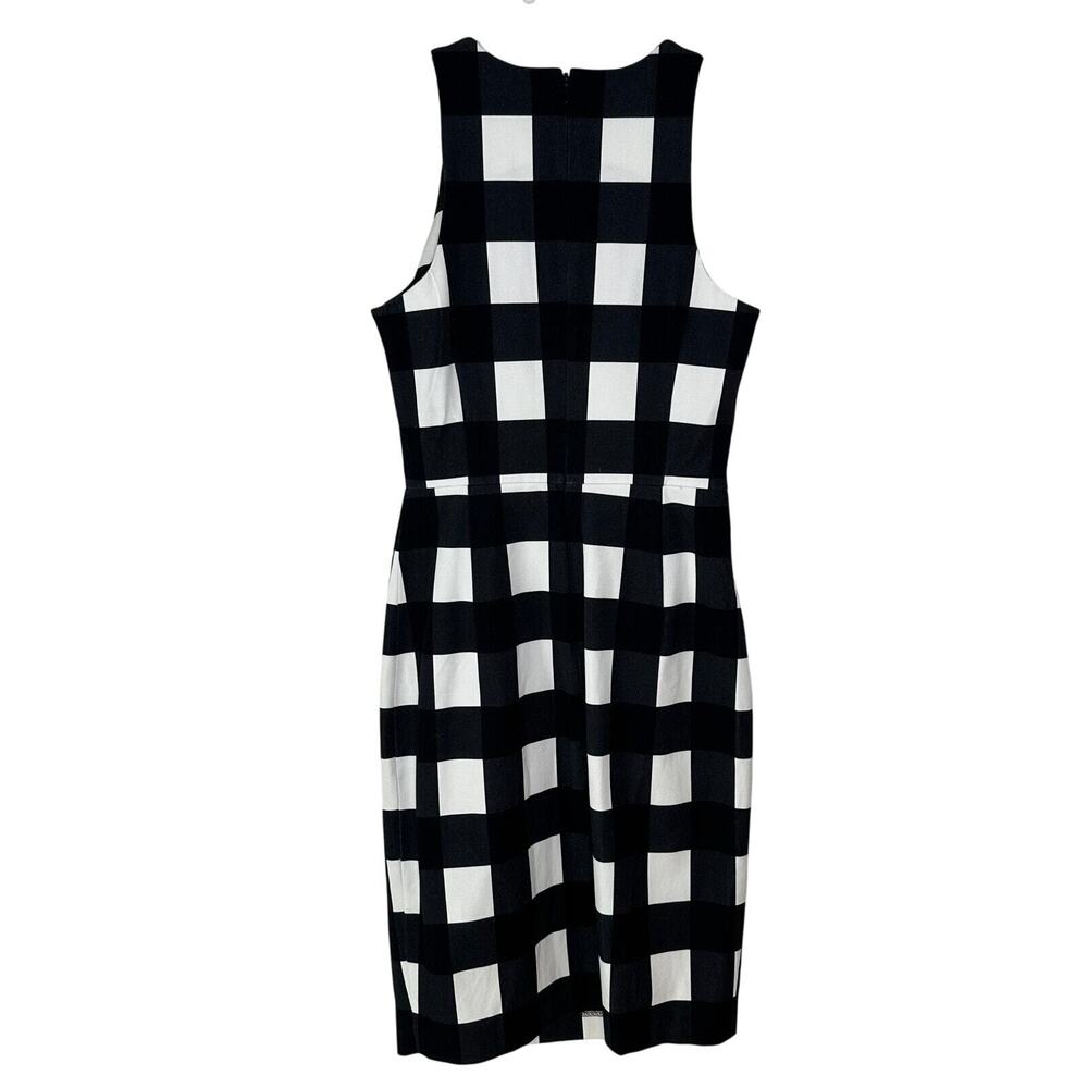 Banana Republic Women's 6 Dress Sheath Black White Checkered Business Casual EUC - Picture 2 of 5